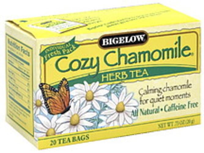 Bigelow Cozy Chamomile Herb Tea Tea Bags 0.73 oz, Nutrition