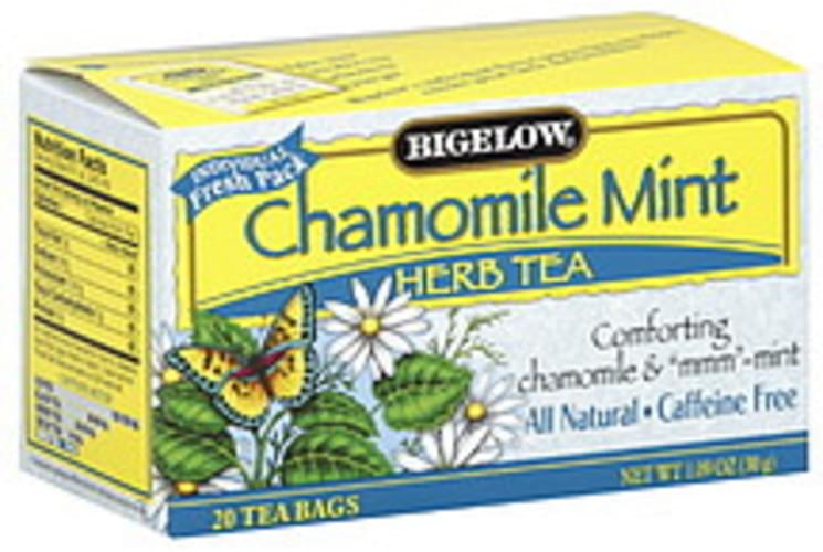 Bigelow Chamomile Mint Herb Tea Bags 20, Nutrition Information Innit
