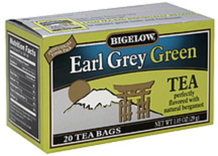 Bigelow Earl Grey Green Tea Bags 20, Nutrition Information Innit