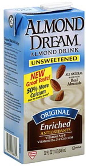 Almond Dream Unsweetened 32 Oz Almond Drink - 12 pkg
