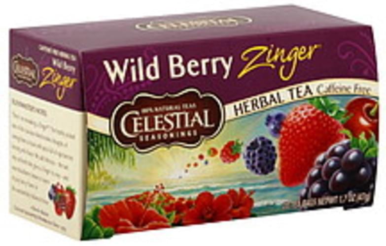 Celestial Seasonings Wild Berry Zinger Tea Bags 40, Nutrition