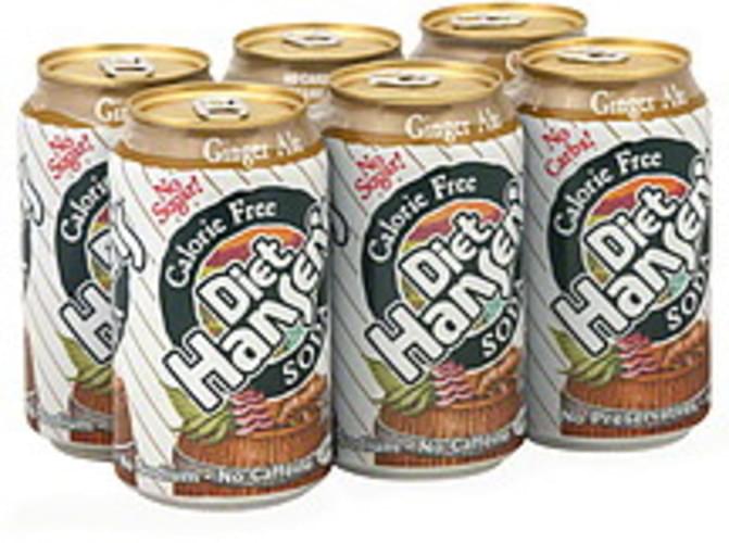 Hansen's Diet Ginger Ale 12 Oz 6 Ct Soda 4 pkg, Nutrition Information Innit