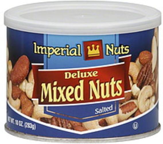 Imperial Nuts Deluxe Salted 10 Oz Mixed Nuts 12 pkg, Nutrition