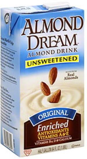 Almond Dream Original Unsweetened 60 Oz Almond Drink - 8 pkg