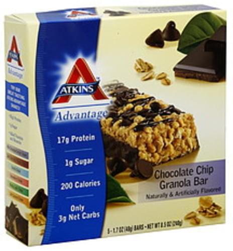 Atkins Advantage Chocolate Chip 5 Ct Granola Bars - 6 pkg
