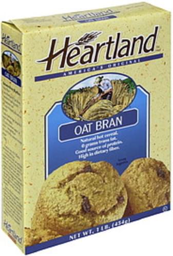 Heartland Oat Bran All Natural 16 Oz Hot Cereal - 6 pkg