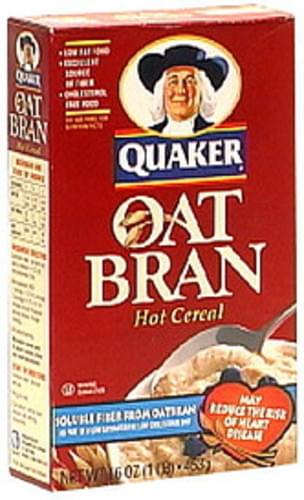 Quaker Oat Bran 16 Oz Hot Cereal - 12 pkg