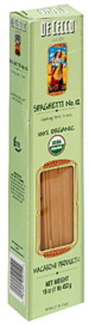 De Cecco Organic Spaghetti 16 Oz Pasta - 20 pkg