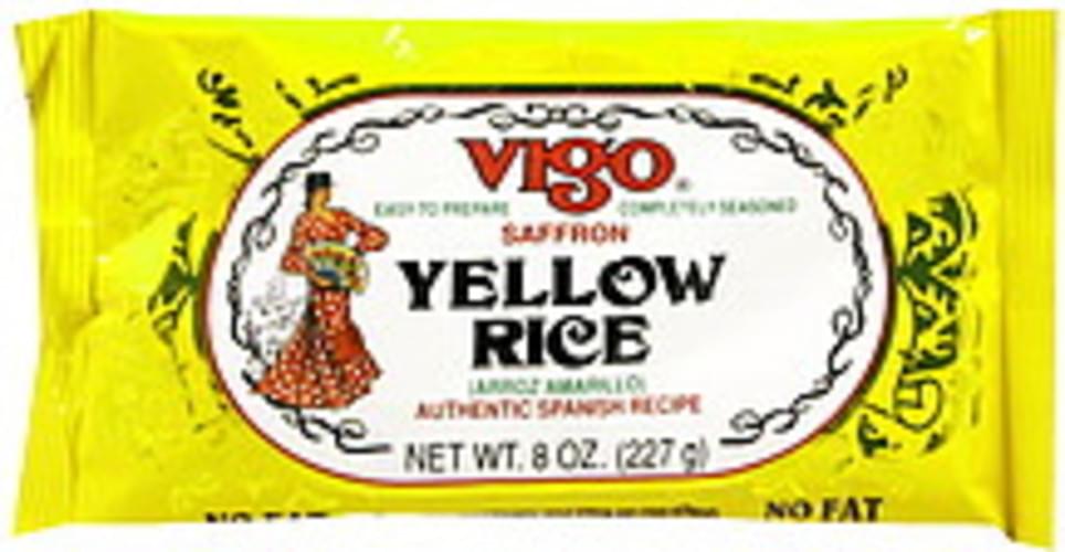 Vigo Saffron Yellow 8 Oz Rice 12 pkg, Nutrition Information Innit