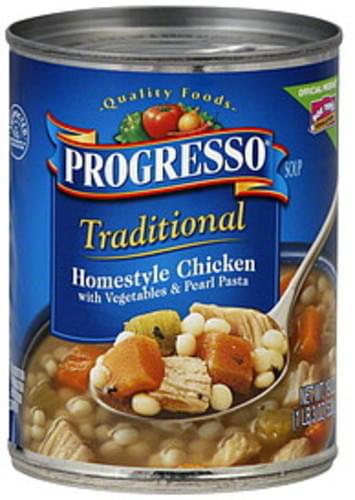 Progresso Homestyle Chicken 19 Oz Soup - 12 pkg, Nutrition Information ...