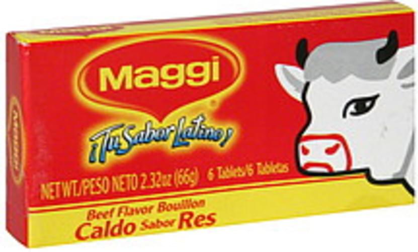 Maggi Beef Flavored 6 Ct Bouillon Cubes 24 pkg, Nutrition Information