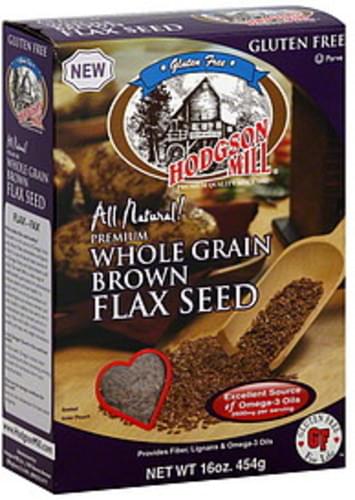 Hodgson Mill Brown 16 Oz Whole Grain Flax Seed - 8 pkg
