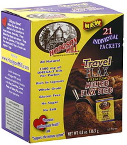 Hodgson Mill Travel Flax 4.8 Oz Milled Flax Seed - 6 pkg