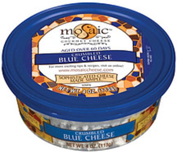 Mosaic Gourmet Cheese Crumbled Blue Cheese 4 oz, Nutrition
