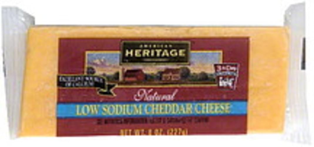 American Greetings Low Sodium Cheddar Cheese 8 oz, Nutrition