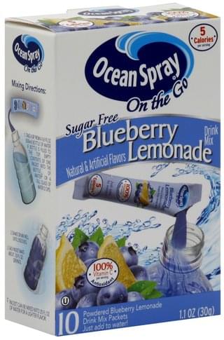 Ocean Spray Sugar Free Blueberry Lemonade Drink Mix 10 Ea Nutrition Information Innit Ocean Spray Sugar Free Blueberry Lemonade Drink Mix 10 Ea Nutrition Information Innit