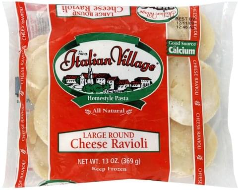 Italian Village Large Round, Cheese Ravioli - 13 oz