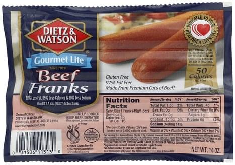 dietz watson franks beef dogs lite gourmet innit oz sausages