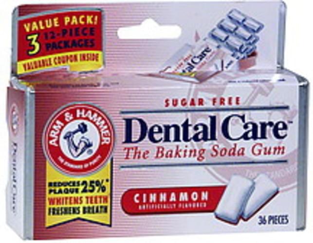 Arm & Hammer Sugar Free, Cinnamon Baking Soda Gum 36 ea, Nutrition