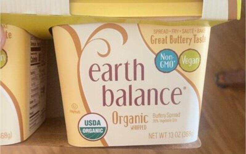 Earth Balance Organic Whipped Buttery Spread 26 oz, Nutrition
