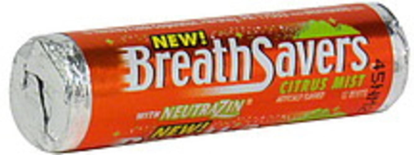 Breath Savers Sugar Free, Citrus Mist Breath Mints 0.75 oz, Nutrition