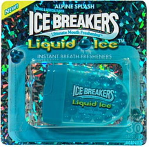 Ice Breakers Alpine Splash Liquid Mints 30 ea, Nutrition Information Innit