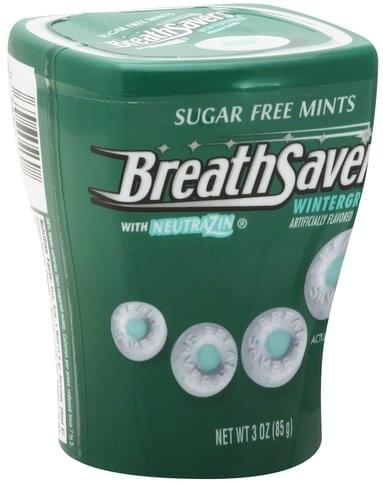 Breath Savers Sugar Free, with NeutraZin, Wintergreen Mints - 3 oz