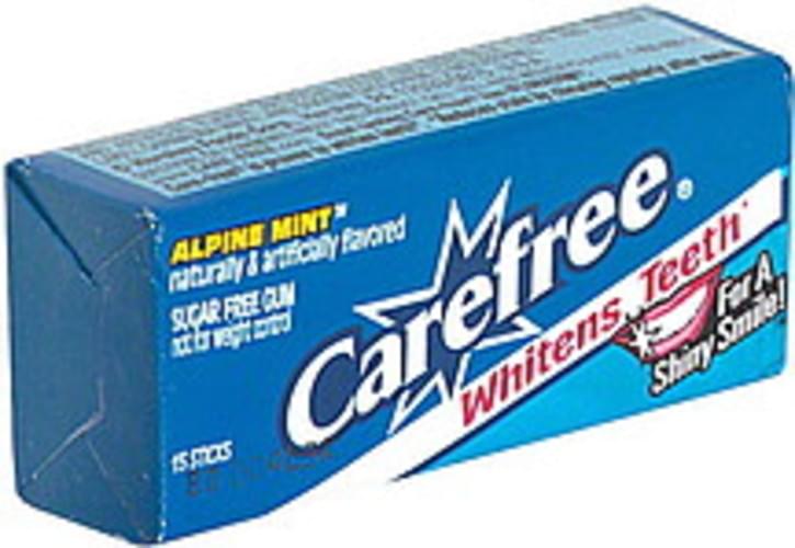 Carefree Sugar Free, Alpine Mint Gum 15 ea, Nutrition Information Innit