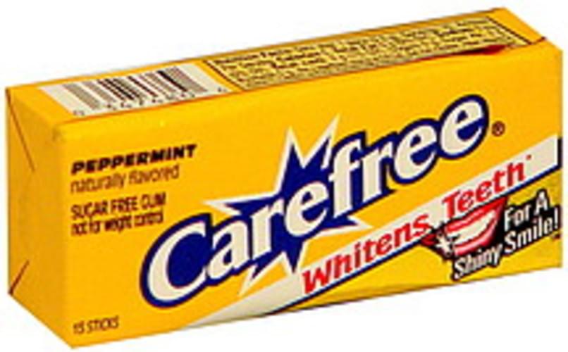 Carefree Sugar Free, Peppermint Gum 15 ea, Nutrition Information Innit