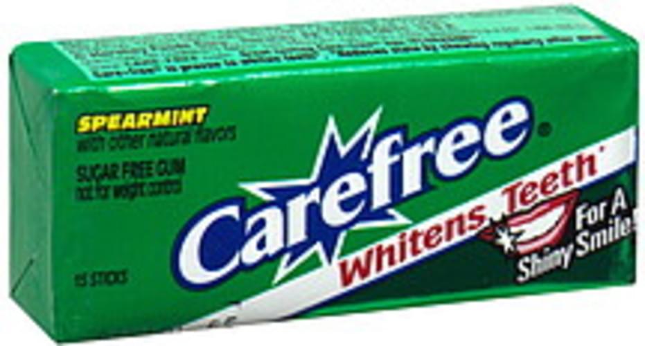 Carefree Sugar Free, Spearmint Gum 15 ea, Nutrition Information Innit