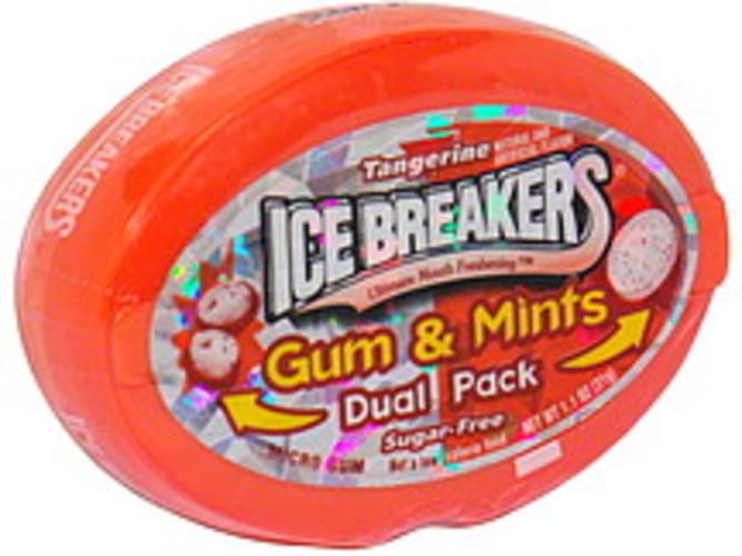 Ice Breakers SugarFree, Tangerine, Dual Pack Gum & Mints 1.1 oz