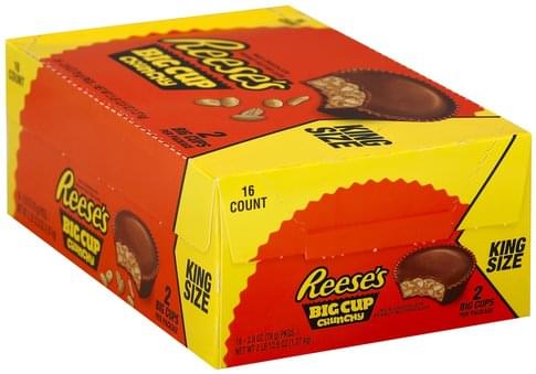 King Size Reeses Peanut Butter Cup Nutrition - NutritionWalls