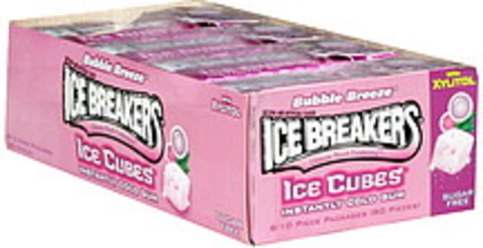 Ice Breakers With Xylitol, Sugar Free, Bubble Breeze Instantly Cold Gum