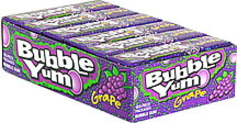 Bubble Yum Grape Bubble Gum 18 ea, Nutrition Information Innit