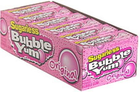 Bubble yum sugarless peppermint