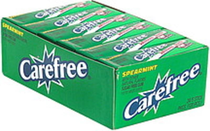 Carefree Sugar Free, Spearmint Gum 24 ea, Nutrition Information Innit