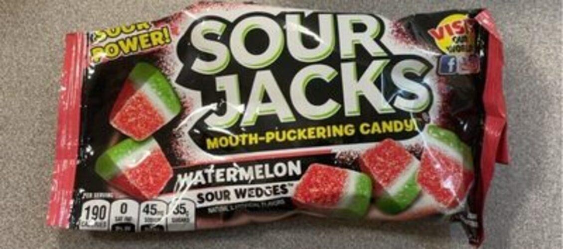 Sour Jacks Watermelon Soft & Chewy Sour Candies 2 oz, Nutrition