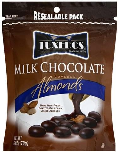 nutrition almonds covered milk chocolate tuxedos oz