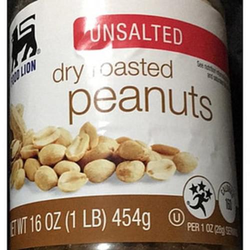 Food Lion Unsalted Dry Roasted Peanuts 28 g, Nutrition Information