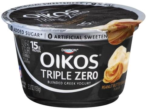 Oikos Greek, Nonfat, Blended, Peanut Butter Banana Flavor Yogurt - 5.3 oz