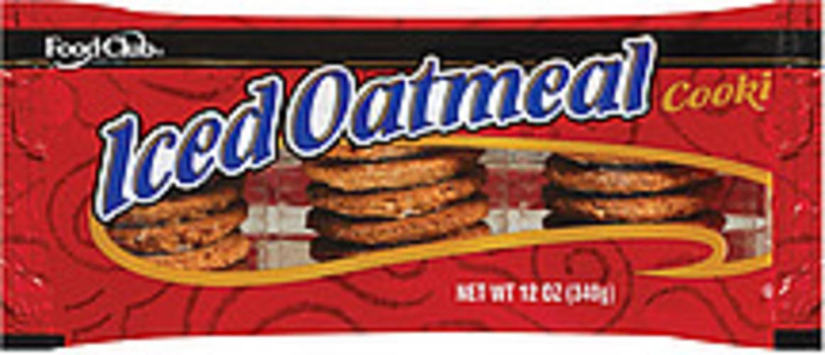 Food Club Iced Oatmeal Cookies 12 oz, Nutrition Information Innit