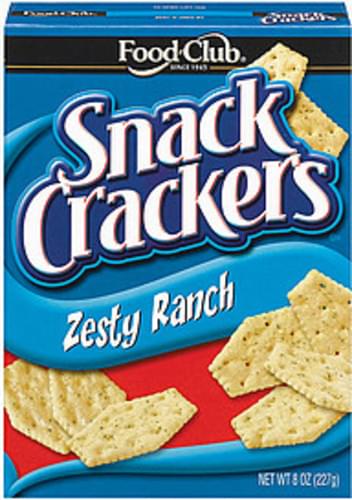 Food Club Zesty Ranch Snack Crackers - 8 oz, Nutrition Information | Innit