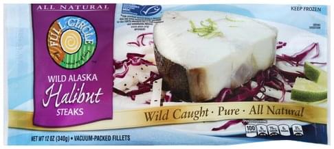 Full Circle Wild Alaska Halibut Steaks - 12 oz
