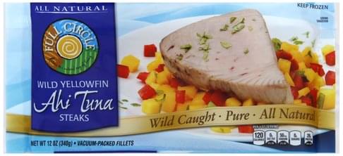 Full Circle Wild Yellowfin Ahi Tuna Steaks - 12 oz