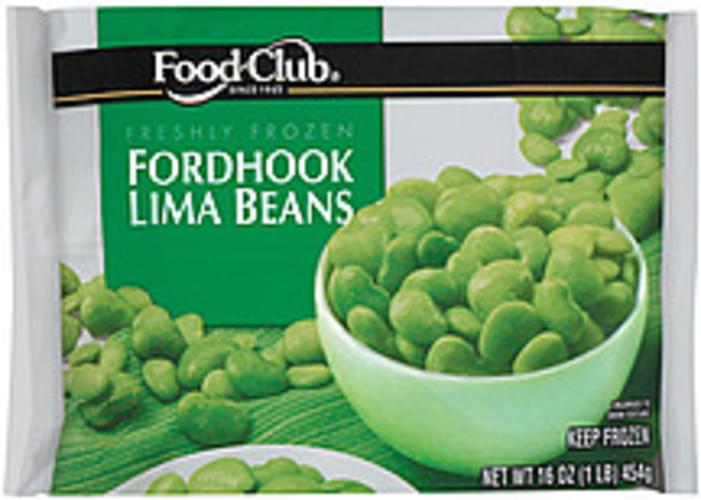Food Club Fordhook Lima Beans 16 oz, Nutrition Information Innit