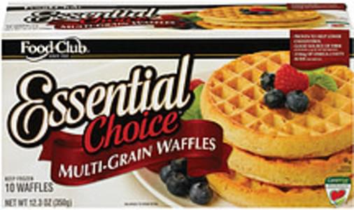 Food Club Waffles Essential Choice Multi-Grain 12.3 Oz