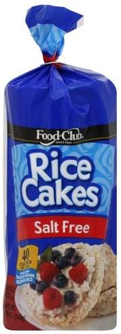 Food Club Salt Free Rice Cakes - 4.9 oz