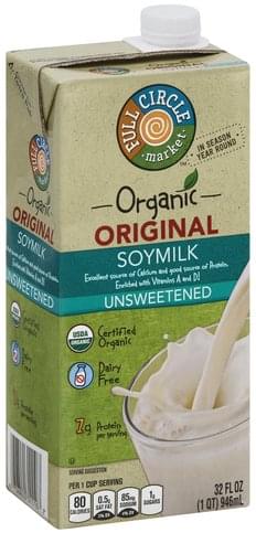Full Circle Original, Unsweetened Soymilk - 32 oz