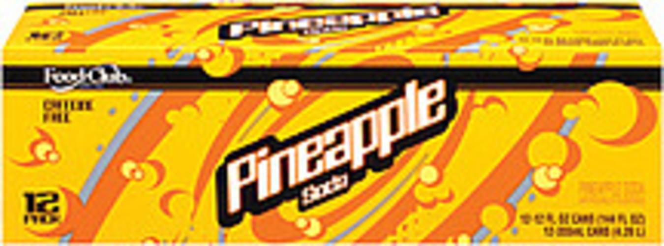 Food Club Pineapple 12 Oz Cans Soda 12, Nutrition Information Innit