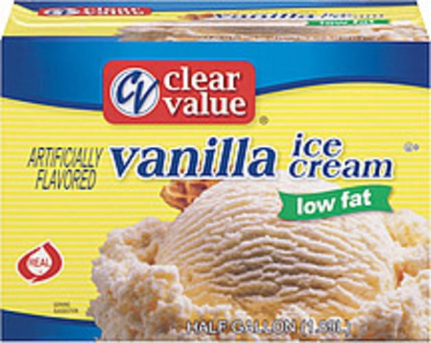 Clear Value Vanilla Low Fat Ice Cream 0.5 Gal, Nutrition Information